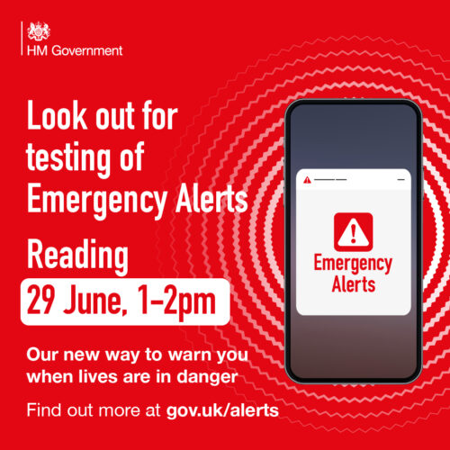 Emergency broadcast alert test in Reading on 29 June 2021 – Reading