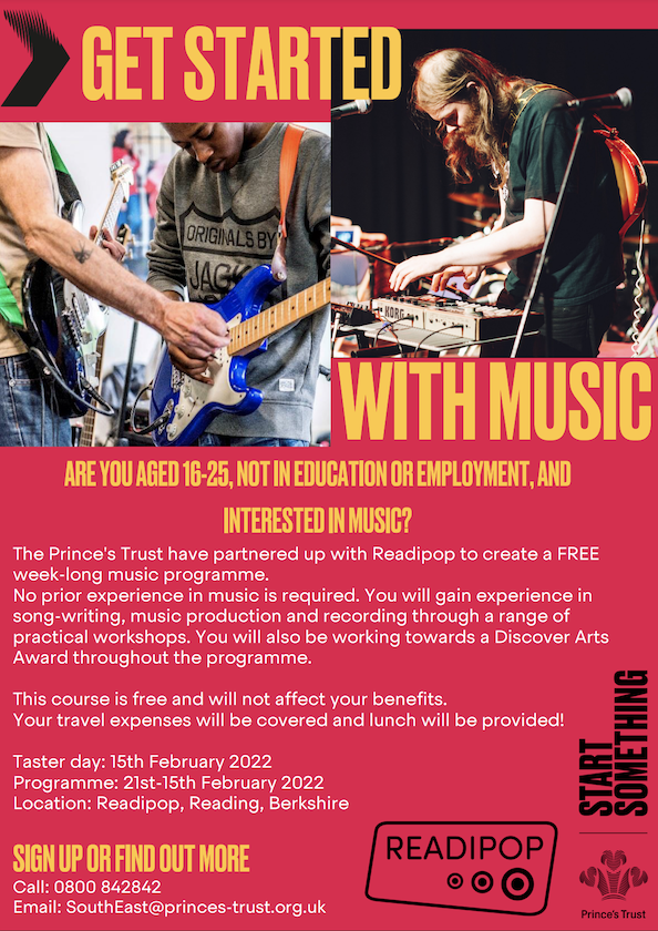 Get started with music – for 16–25 year olds – Reading Voluntary Action
